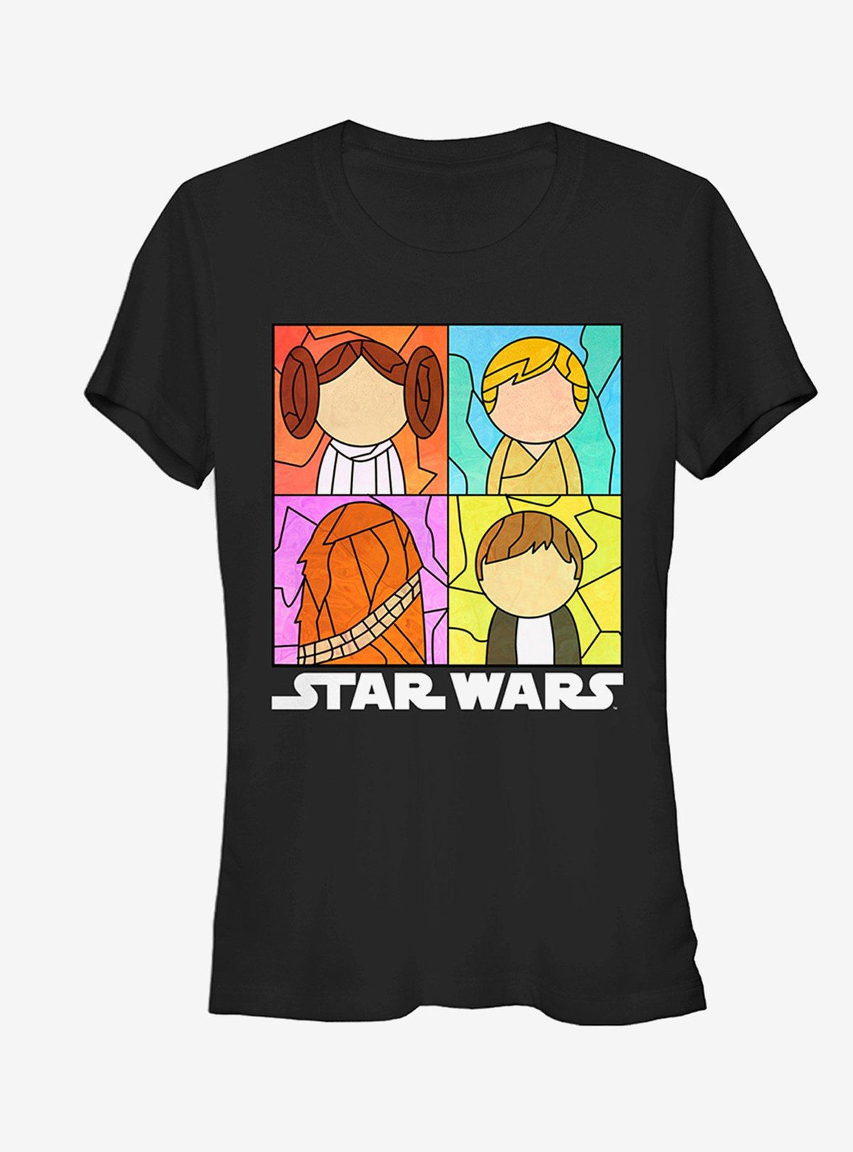 Star Wars Stained Glass Rebels Girls T-Shirt T-Shirt | High-Quality Print | Perfect For Daily Wear