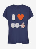 Star Wars I Love BB-8 Girls T-Shirt T-Shirt | Viral Style | Top Pick For Fans