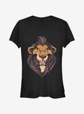 Lion King Grinning Scar Face Girls T-Shirt T-Shirt | Viral Style | Great Gift Idea