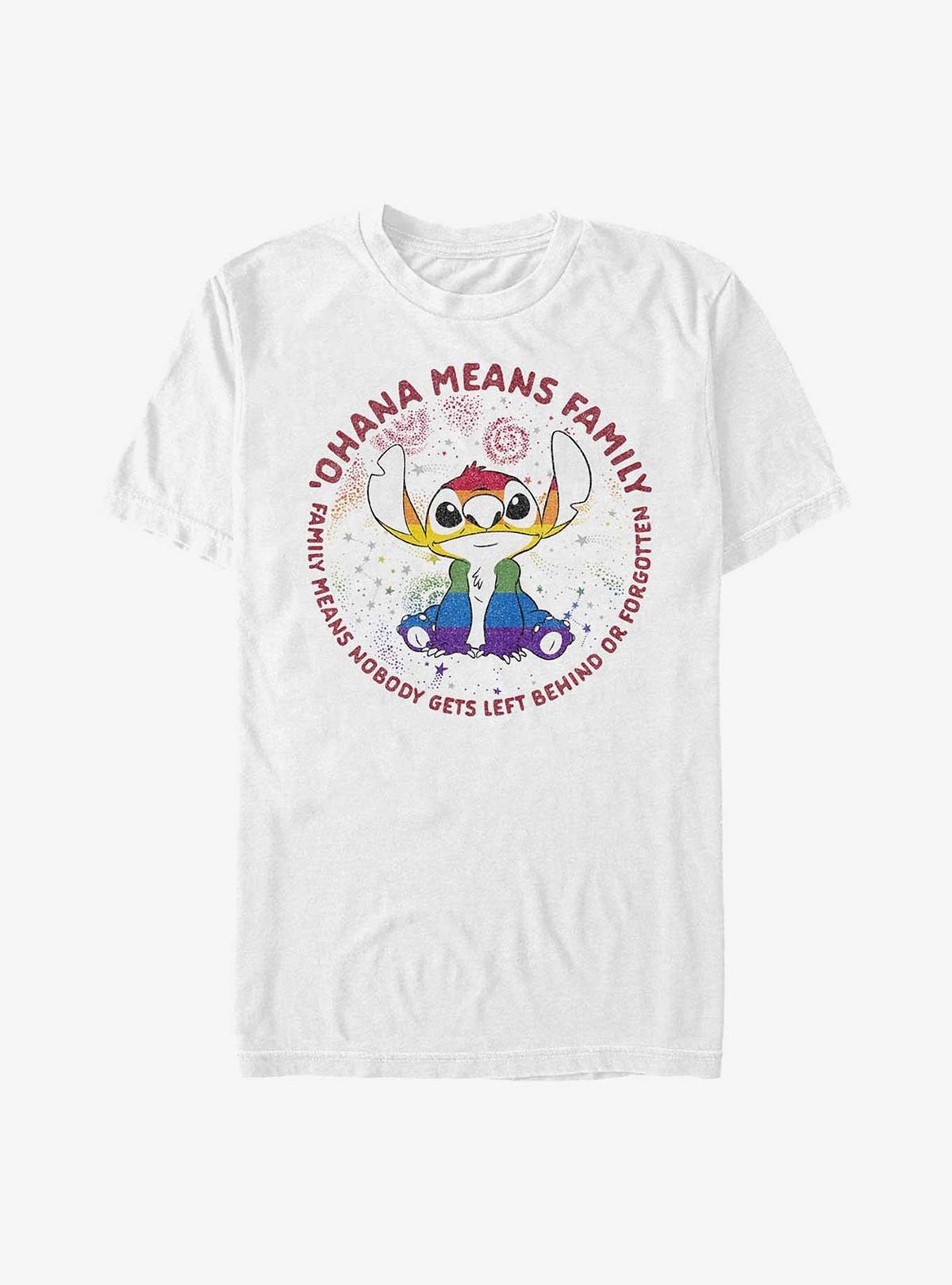 Disney Stitch Ohana Means Family Rainbow Pride T-Shirt T-Shirt | Viral Style | Great Gift Idea