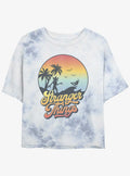 Stranger Things Retro Sun Mineral Wash Crop Girls T-Shirt T-Shirt | Trending Design | High Demand Item