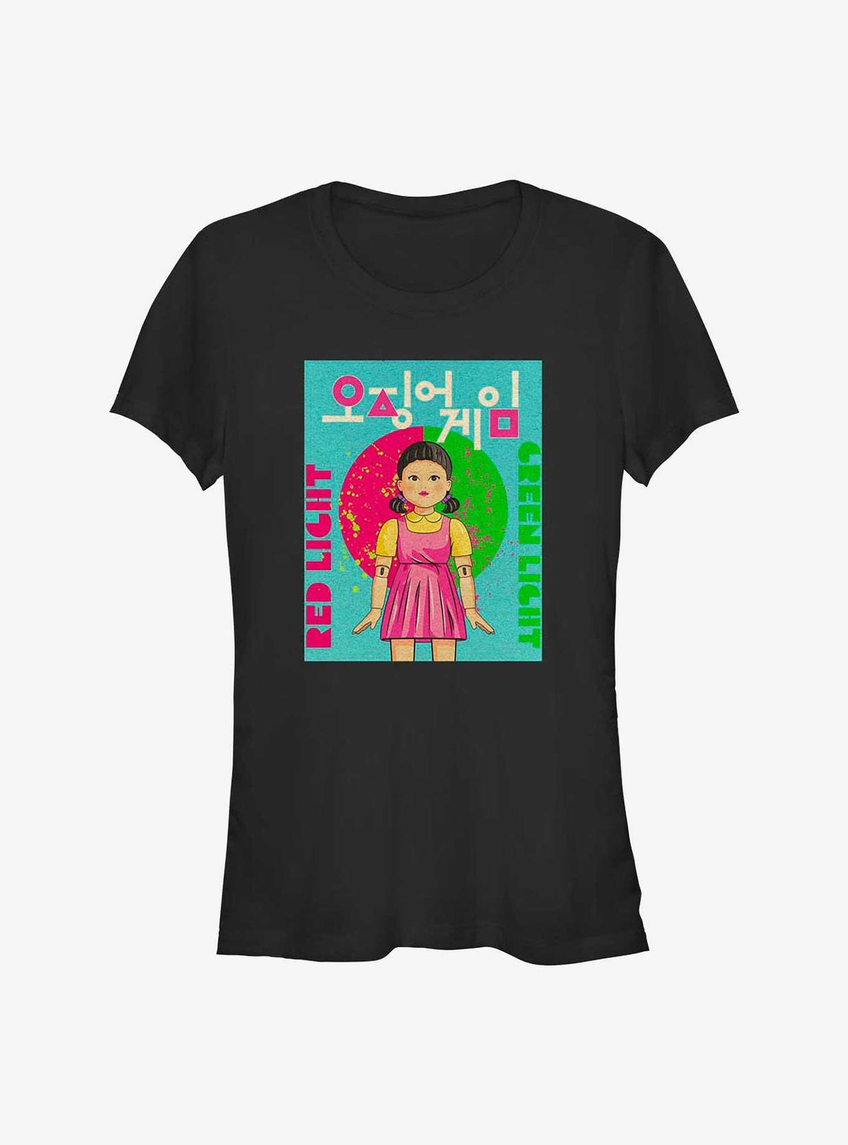 Squid Game First Game Red Light Green Light Poster Girls T-Shirt T-Shirt | High-Quality Print | Great Gift Idea