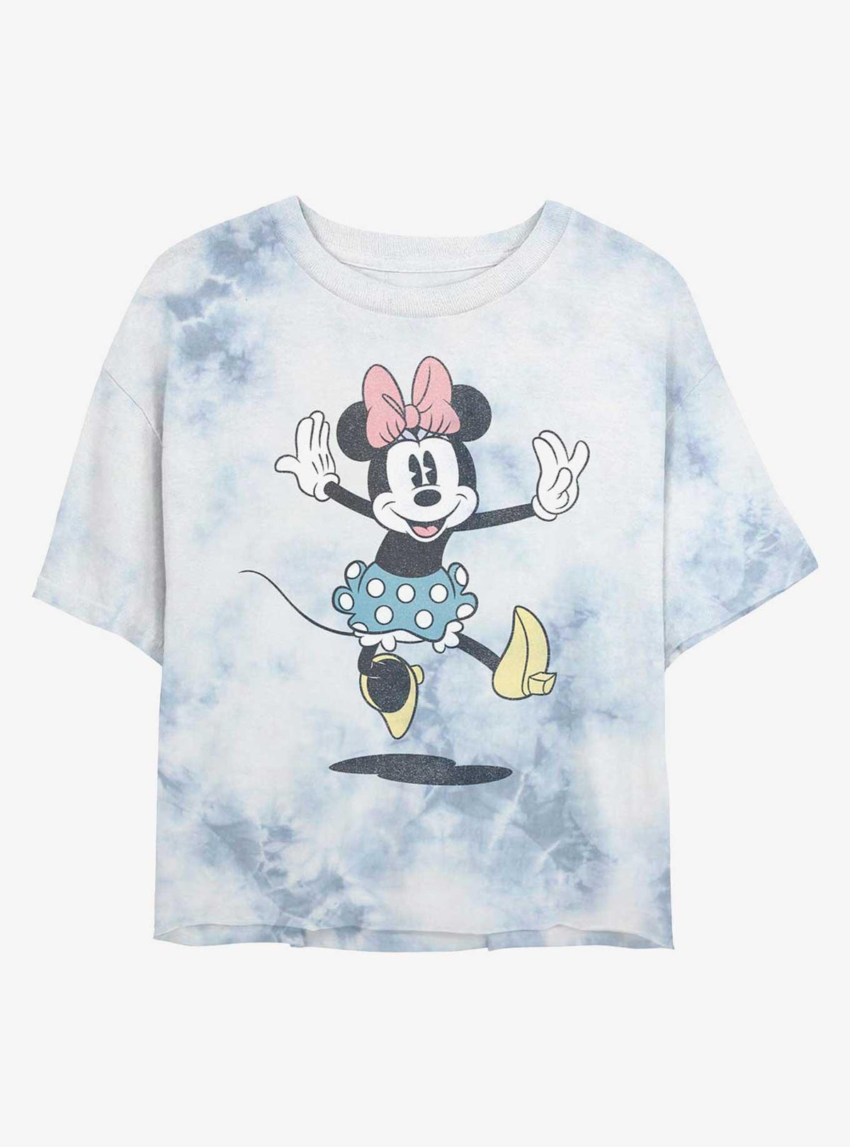 Disney Minnie Mouse Minnie Jump Tie-Dye Girls Crop T-Shirt T-Shirt | High-Quality Print | High Demand Item