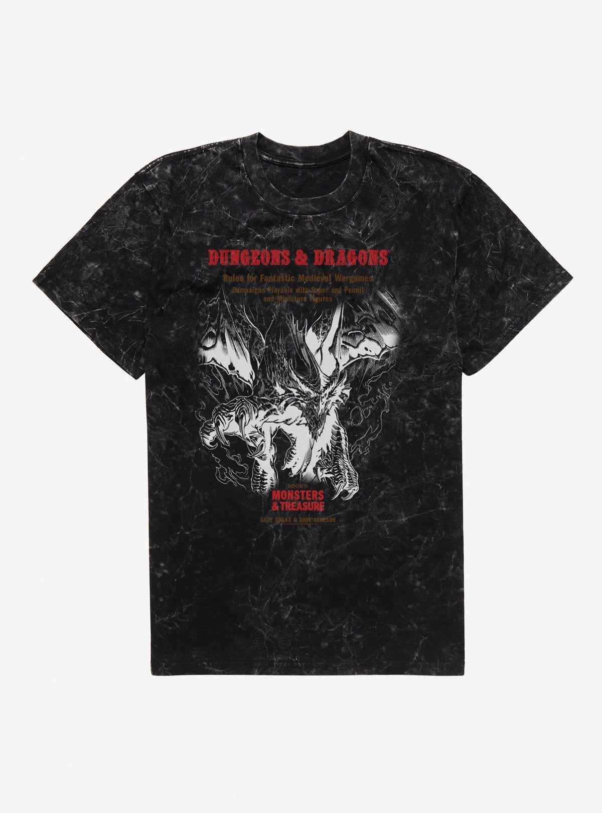 Dungeons Dragons Monsters And Treasure Book Mineral Wash T-Shirt T-Shirt | Viral Style | Perfect For Daily Wear
