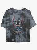 Disney Lilo Stitch Dark Stitch Tie-Dye Girls Crop T-Shirt T-Shirt | Trending Design | Top Pick For Fans