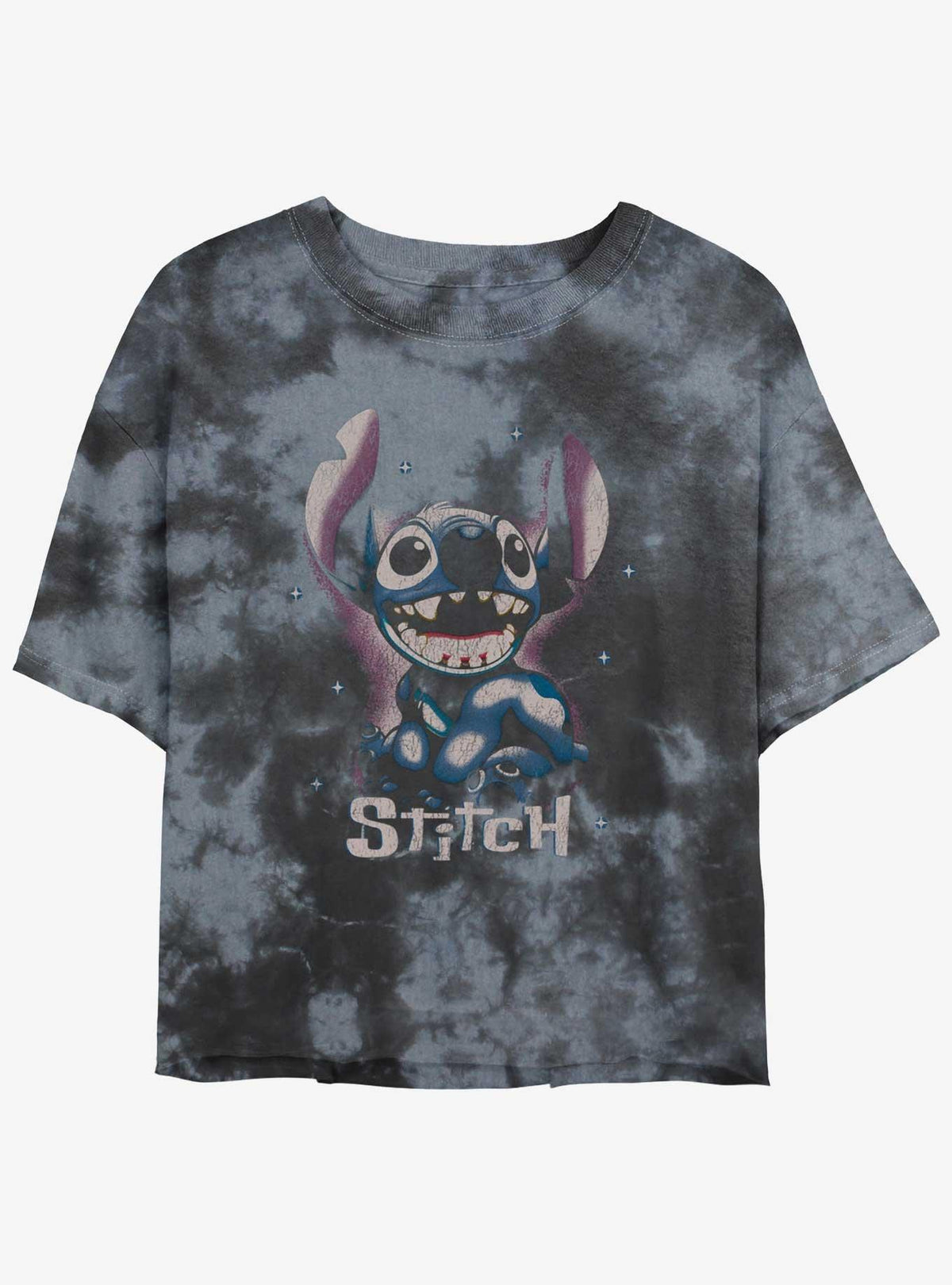 Disney Lilo Stitch Dark Stitch Tie-Dye Girls Crop T-Shirt T-Shirt | Trending Design | Top Pick For Fans