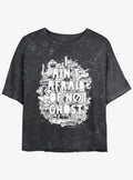 Ghostbusters Ain't Afraid Of No Ghost Girls Mineral Wash Crop T-Shirt T-Shirt | Aesthetic Graphic | High Demand Item