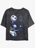 The Nightmare Before Christmas Jack Zero 30th Anniversary Girls Mineral Wash Crop T-Shirt T-Shirt | Exclusive Edition | Trending Now