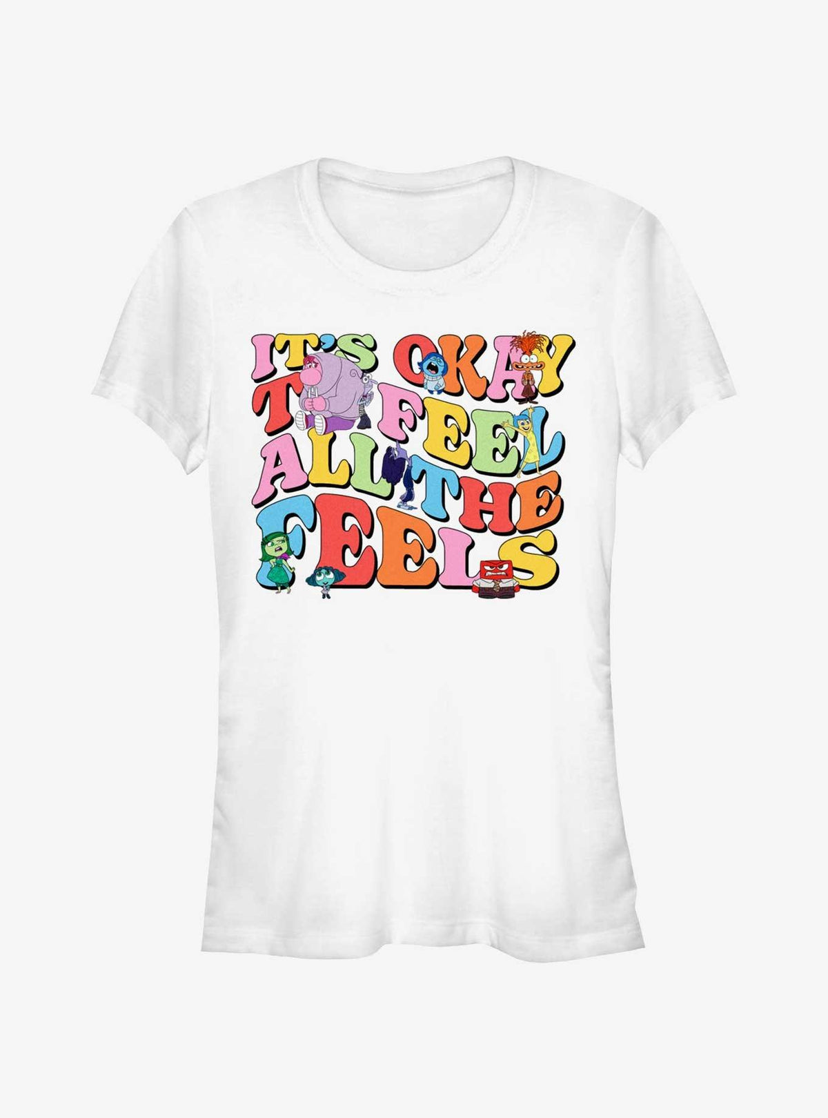 Disney Pixar Inside Out 2 Feel All The Feels Girls T-Shirt T-Shirt | Exclusive Edition | Perfect For Daily Wear