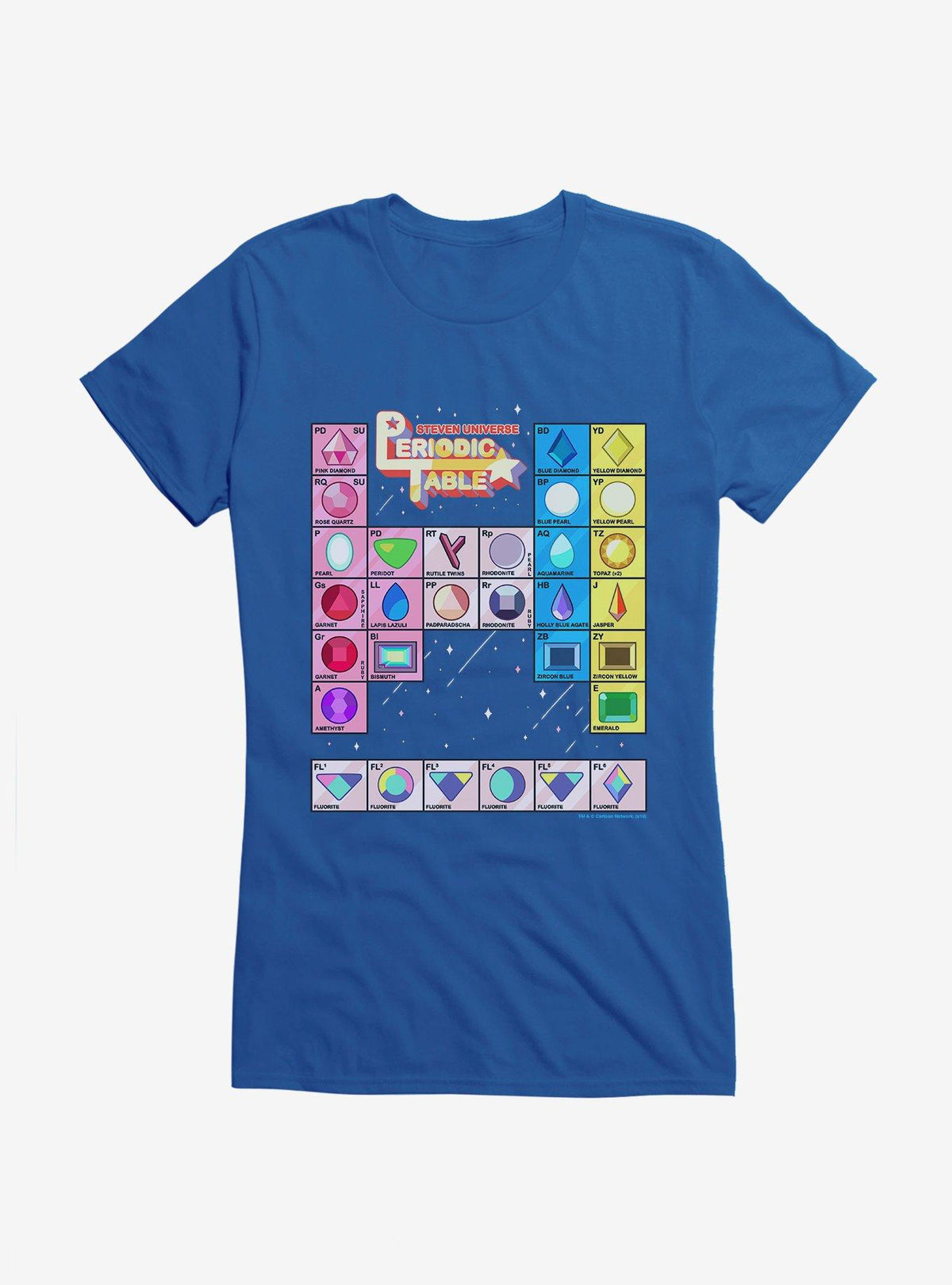 Steven Universe Periodic Gem Table Girls T-Shirt T-Shirt | Viral Style | Trending Now