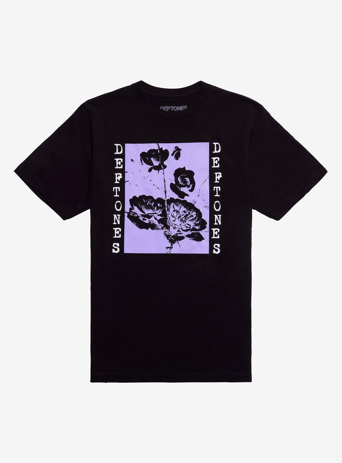 Deftones Black Lavender Flowers Relaxed Fit Girls T-Shirt T-Shirt | High-Quality Print | High Demand Item