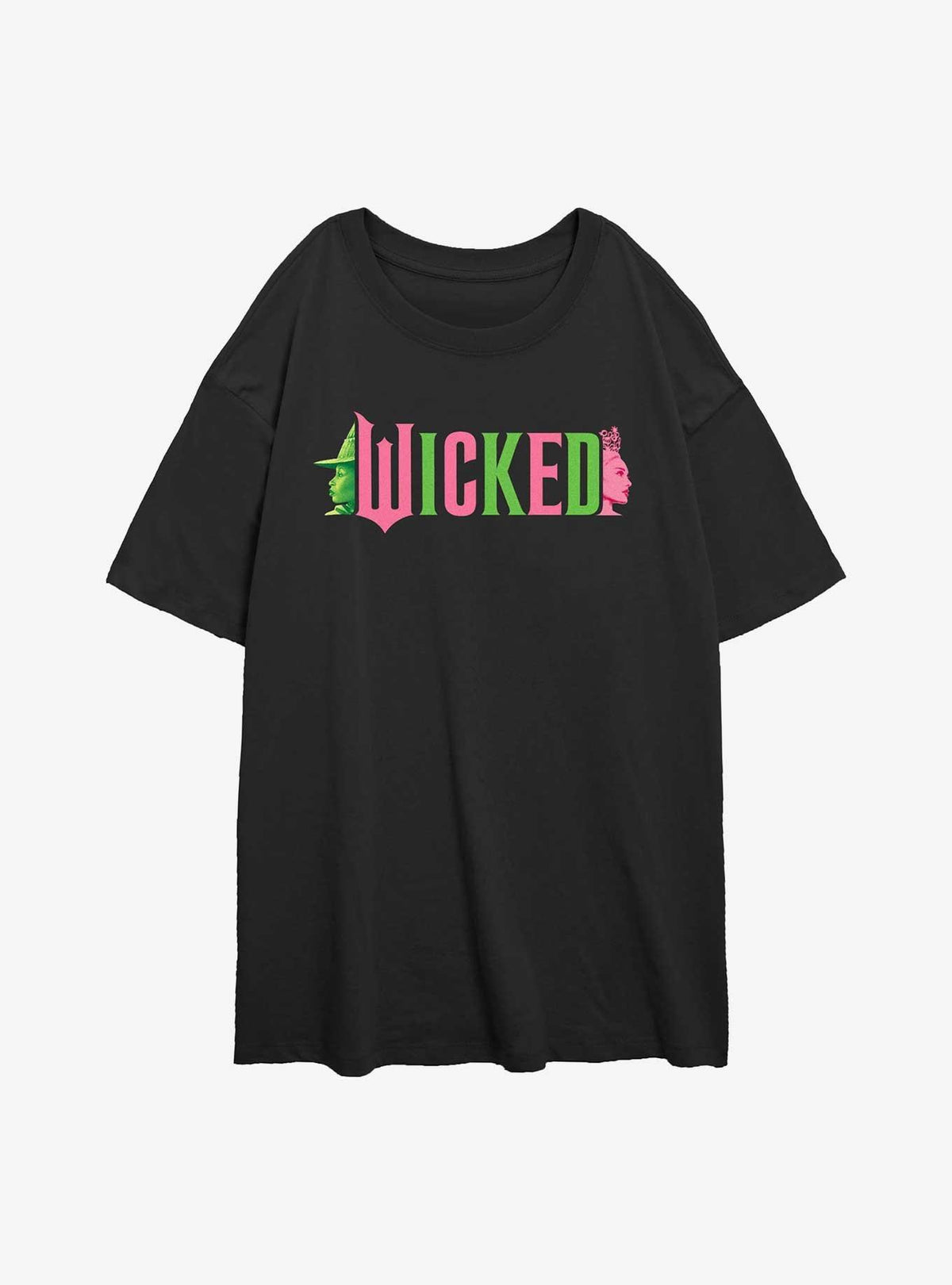 Wicked Elphaba and Glinda Silhouettes Logo Girls Oversized T-Shirt T-Shirt | Best-Selling Artwork | Trending Now
