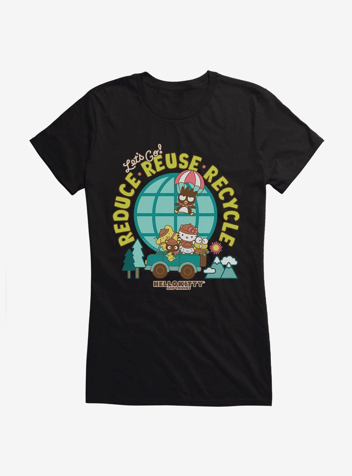Hello Kitty Friends Earth Day Reduce Reuse Recycle Girls T-Shirt T-Shirt | Best-Selling Artwork | Must-Have Style