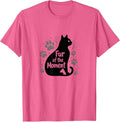 Fur of The Moment Cat Paw Print Whimsical Pet T-Shirt, Men, Pink Heather T-Shirt | Trending 2025