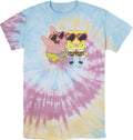 Nickelodeon Spongebob Squarepants & Patrick Heart Glasses Portrait Men's Tie Dye Apparel | Trending 2025