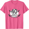 40th Birthday Gift Years of Winging It Successfully Apparel | Trending 2025