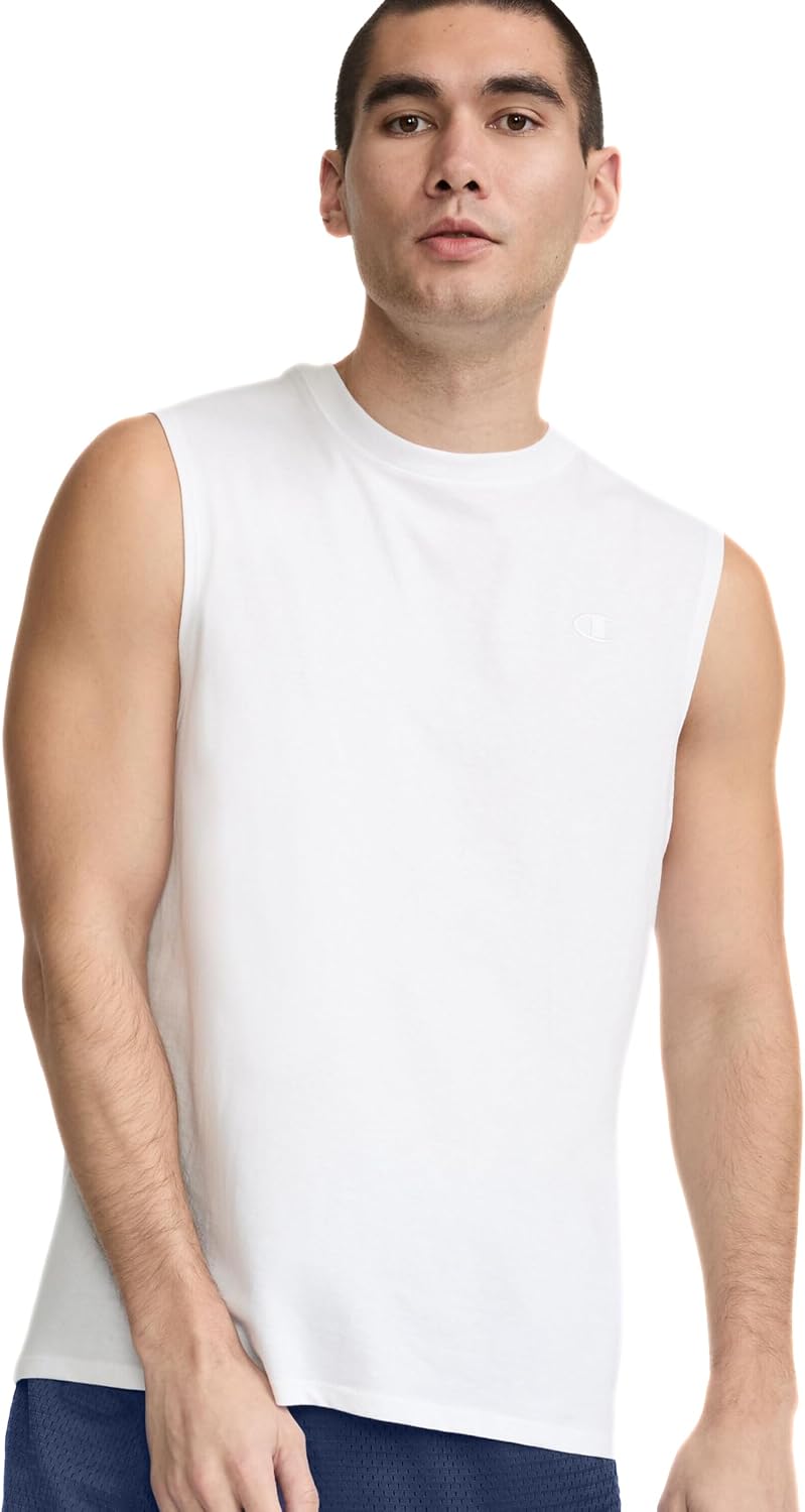 Champion Men S Classic Jersey Muscle Tee Script Logo Graphic T Shirt Trending 2025 Viral US Style High Search Demand