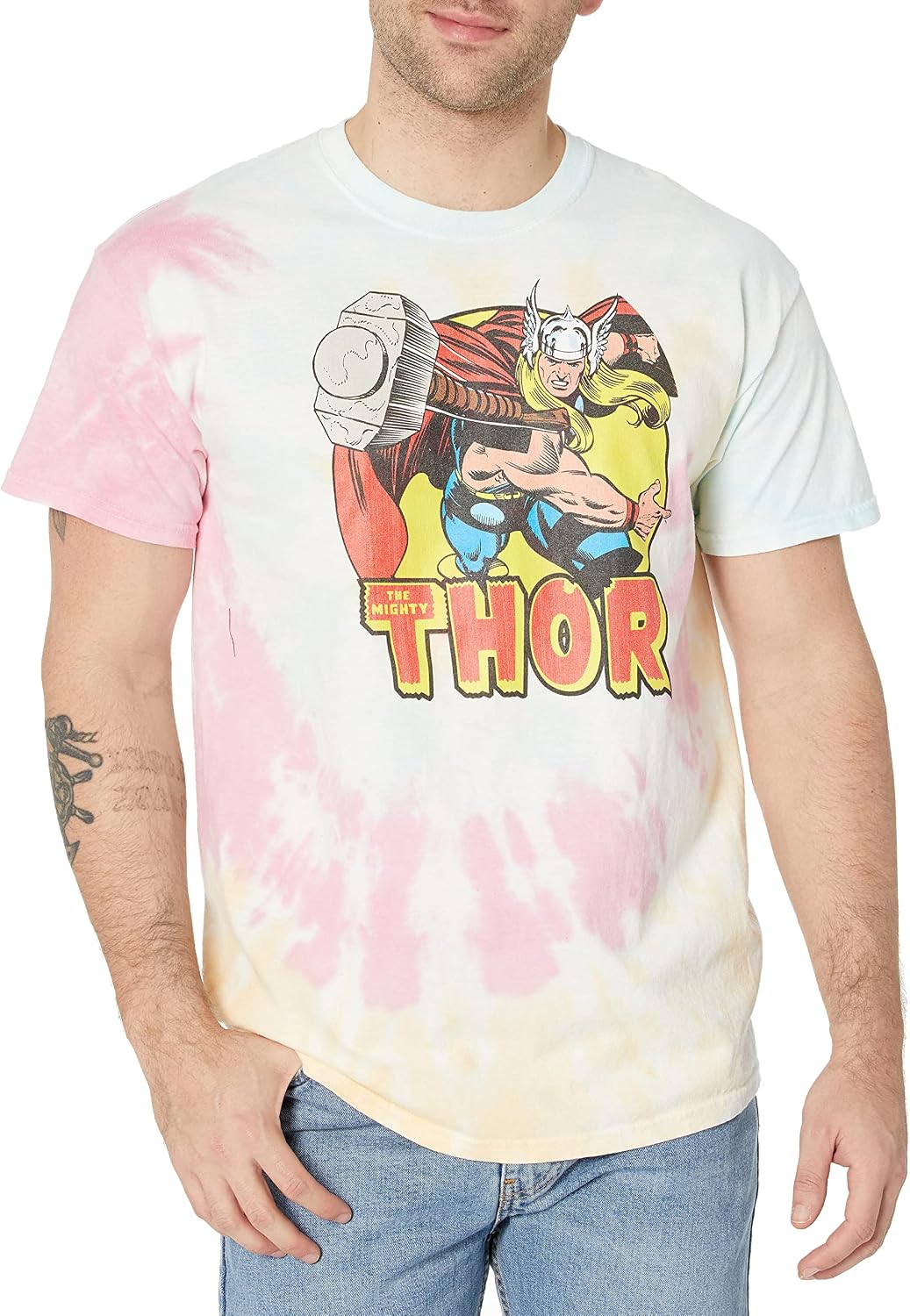 Marvel Universe Mighty Thor Young Men's Short Sleeve Tee Shirt T-Shirt | Best Seller