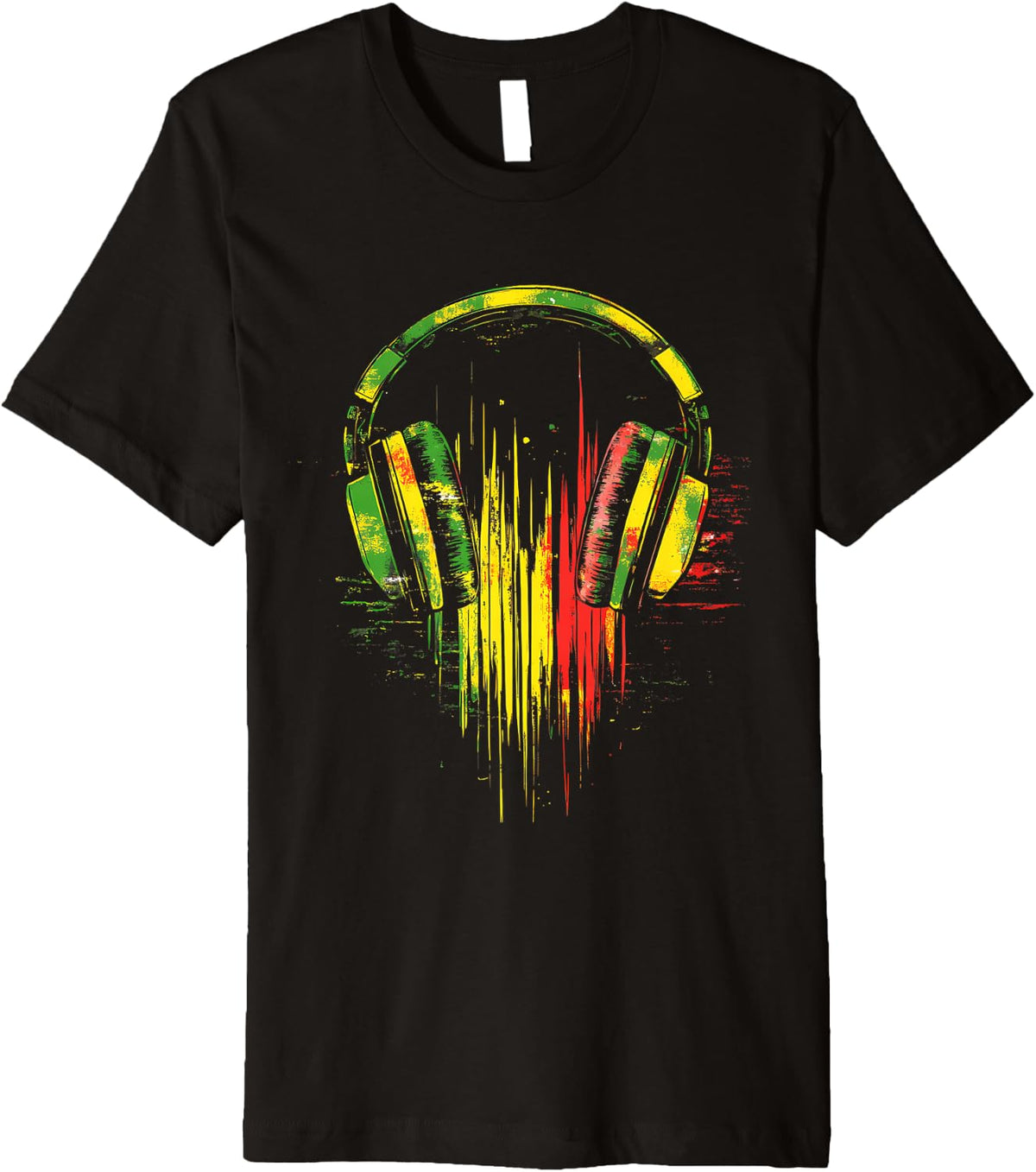 Rasta Reggae Music Headphones Rastafarian Pride Jamaica Premium Apparel | US Viral Style