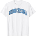 Retro North Carolina Souvenir Simple North Carolina Blue Tee