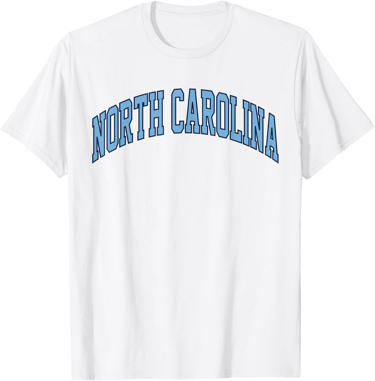 Retro North Carolina Souvenir Simple North Carolina Blue Tee