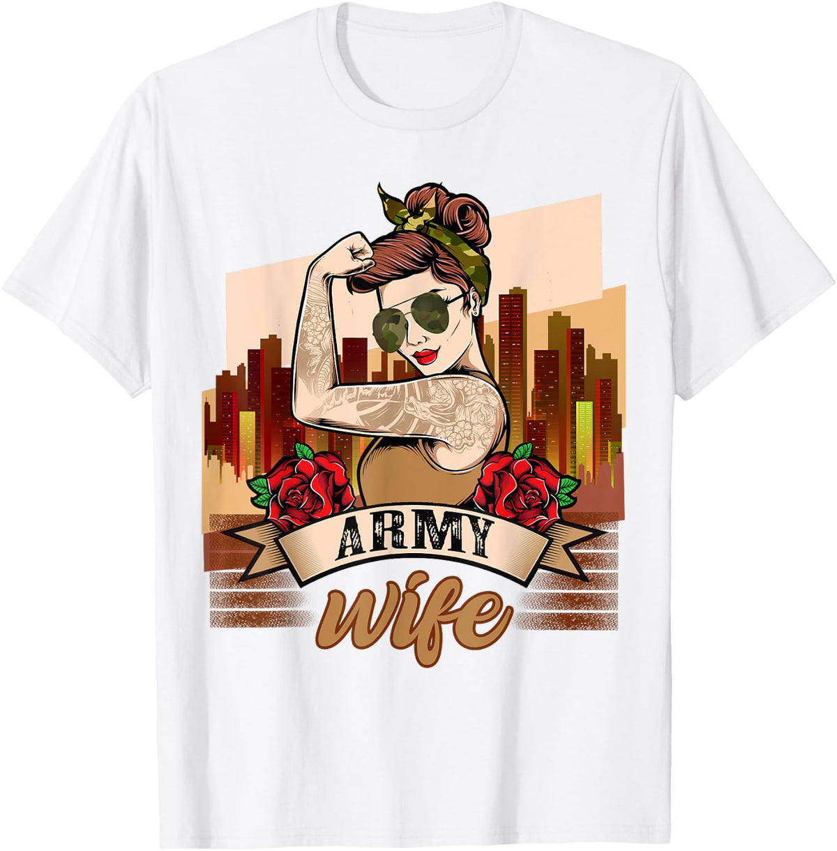 Army Wife Military Hair Camouflage Bandana Design Apparel | Fan Favorite
