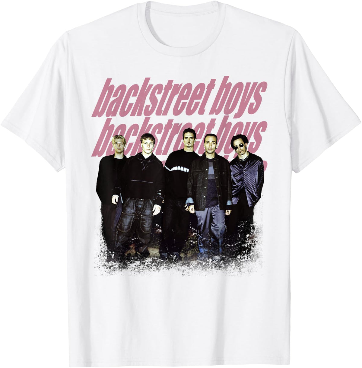 Backstreet Boys u2013 Group Photo Repeat Logo White
