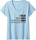 Womens Funny Old Man Saying Gag Gift Birthday for Dad Fathers Day V-Neck Apparel | Best Seller
