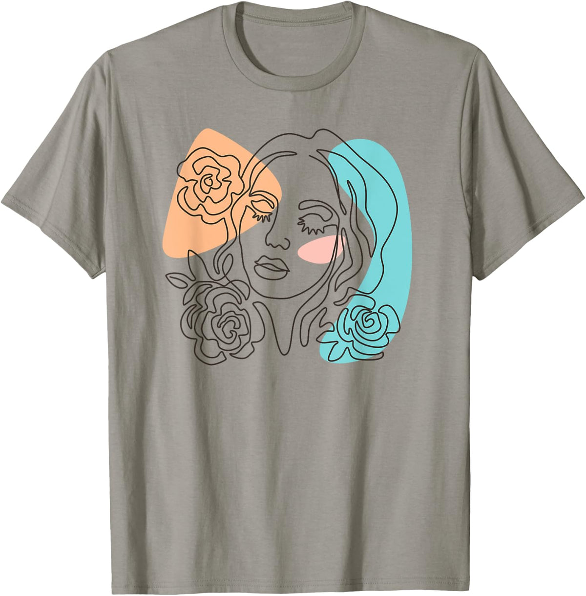 Mystical Woman with Flower Comic Art for Men Women Children Apparel | Best Seller