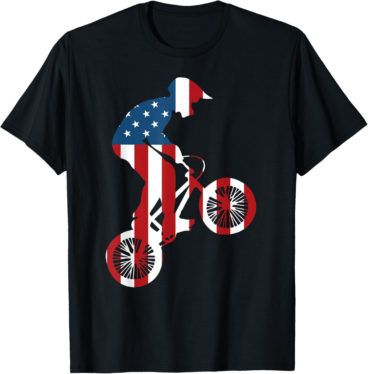 USA American Flag BMX Bike Racing Design 4th of July Apparel | Trending 2025