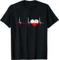 Poland Heart Polish Heartbeat EKG Pulse Polska Roots Pride Apparel | US Viral Style