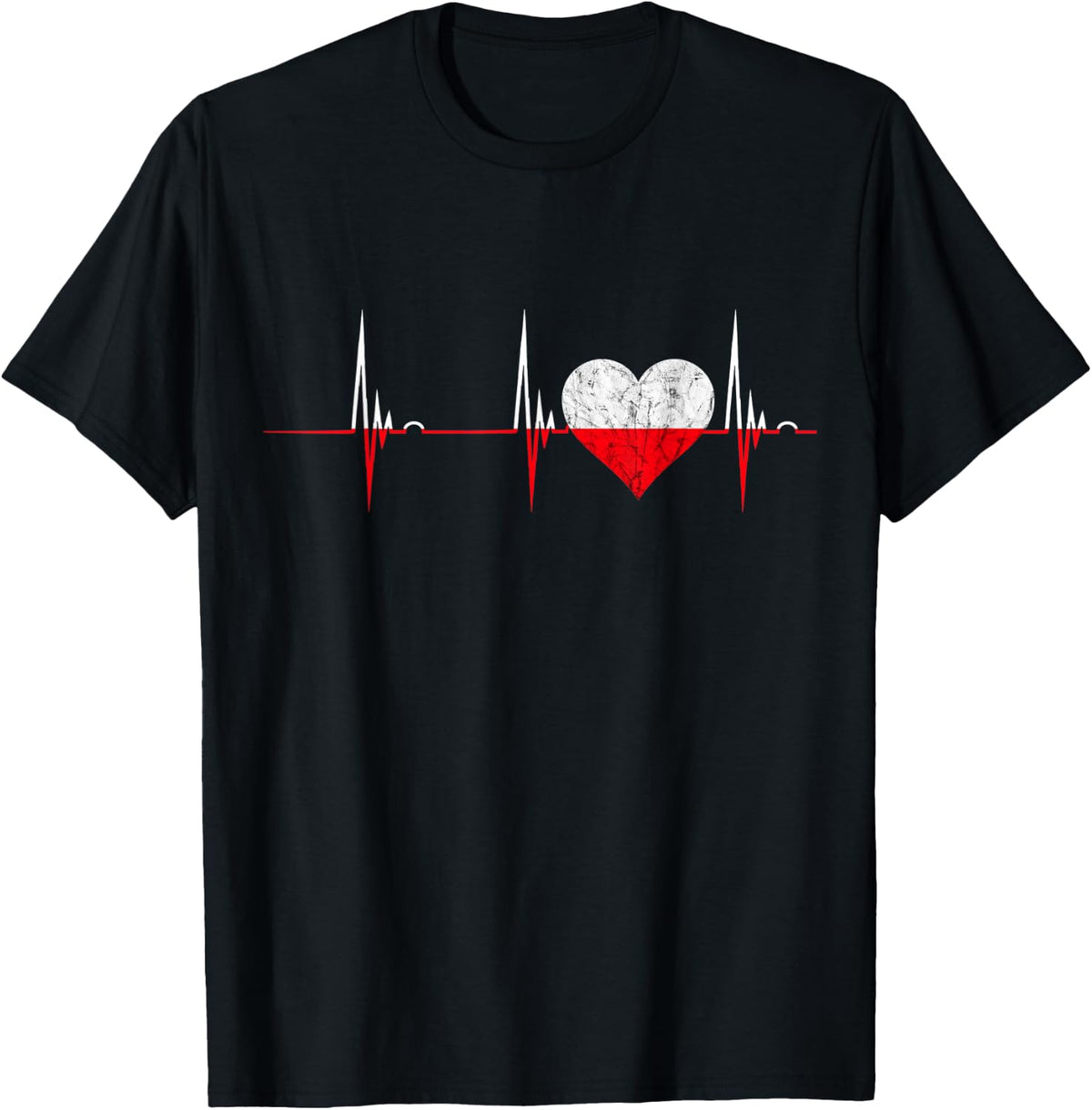 Poland Heart Polish Heartbeat EKG Pulse Polska Roots Pride Apparel | US Viral Style