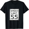 Vintage Speed Limit 55 Road Street Sign Funny T-Shirt T-Shirt | Trending 2025