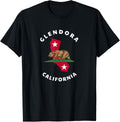 Glendora California CA Flag and Bear Badge Souvenir Apparel | Best Seller