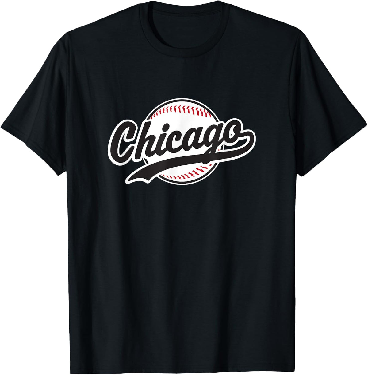 Chicago Tee Vintage Baseball Throwback Retro Design