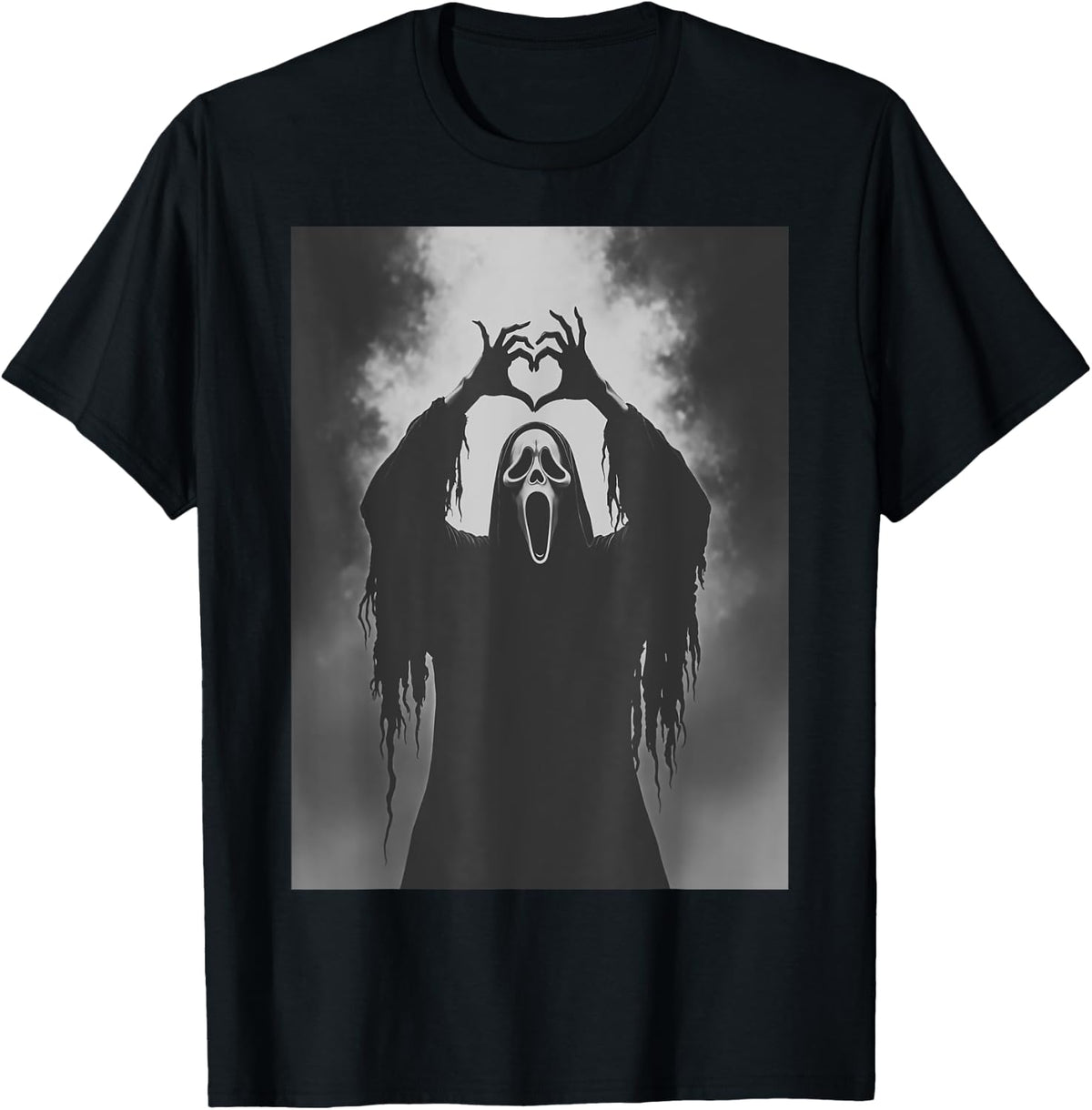 Ghost Heart Hands Scary Face Horror Poster Halloween Apparel Trending 2025 Viral US Style High Search Demand Premium