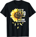 Best Of 1970 Sunflower Year Of Birth Birthday Apparel | Premium Quality