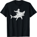 Cowboy Riding a Shark Distressed Apparel | US Viral Style