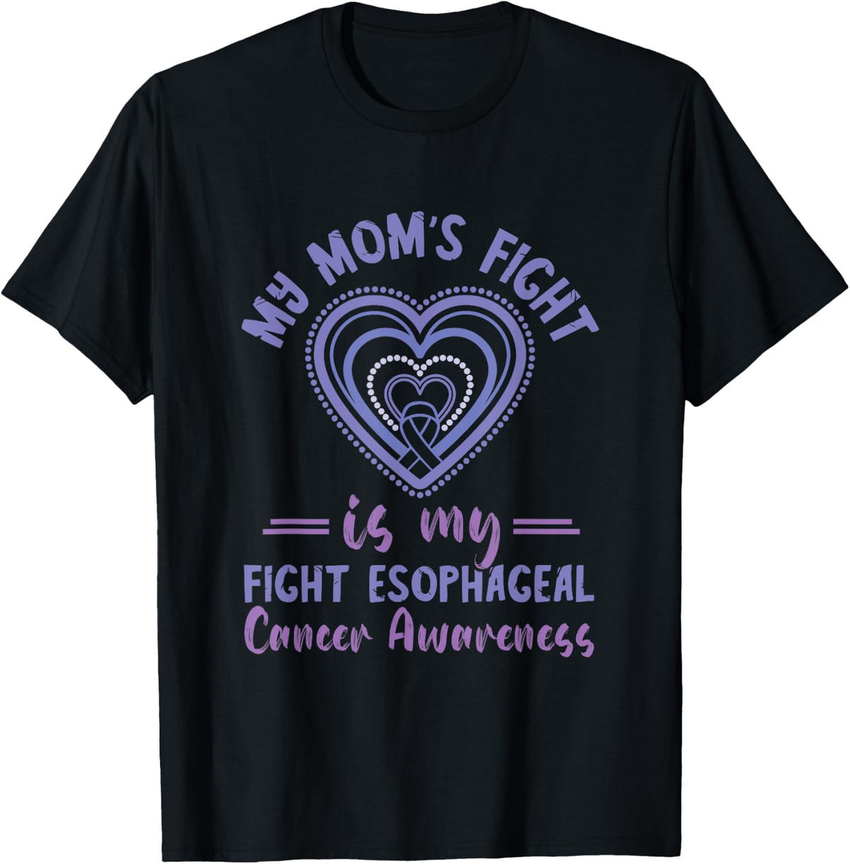 Esophageal Cancer My Mom's Fight Periwinkle Ribbon Apparel | Premium Quality