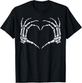 Skeleton Hands Heart Sign Retro Halloween Costume Women Girl