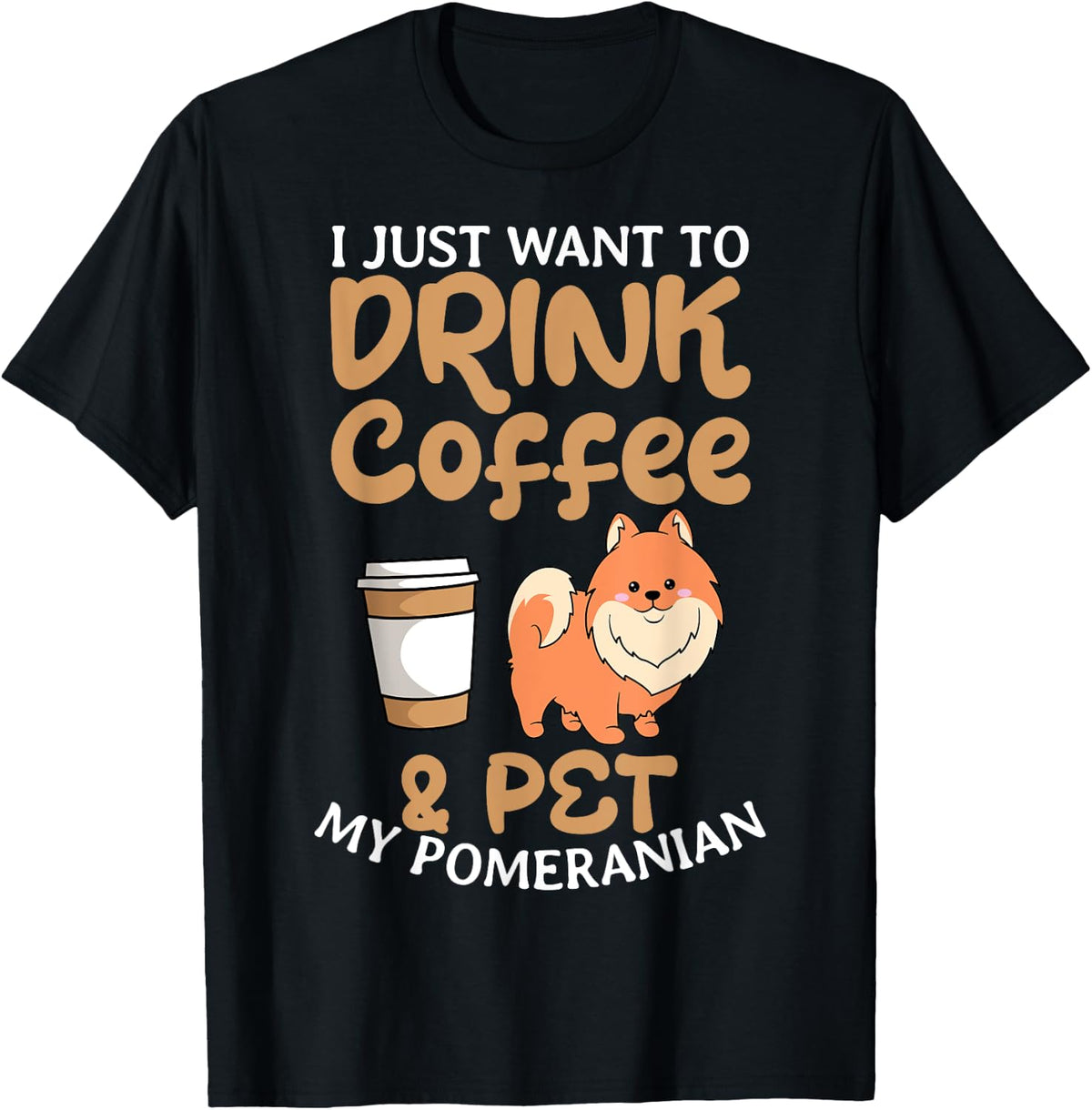 Pomeranian Coffee Lover Dwarf Spitz Pom Dog Owner Fur Parent Apparel | Best Seller
