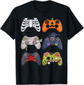 Halloween Skeleton Zombie Gaming Controllers Mummy Boys Kids Apparel Trending 2025 Viral US Style High Search Demand