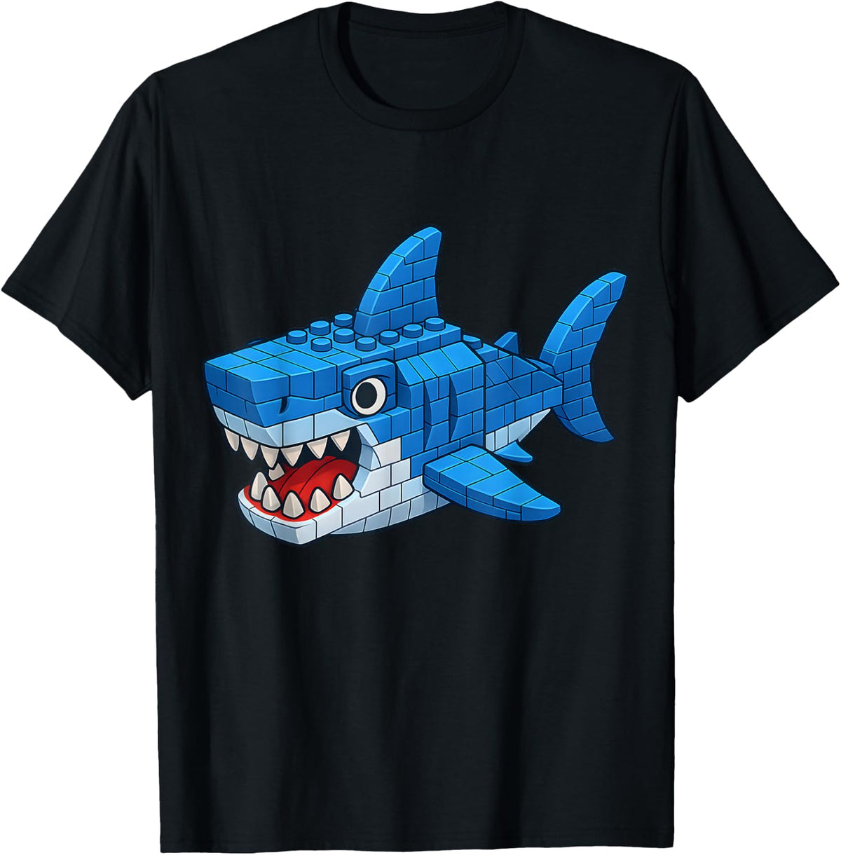 Master Builder Shark Toy Block Style Ocean Creature Apparel | Trending 2025
