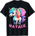Unicorn Personalization Natalie Name Birthday For Girls Apparel | Fan Favorite