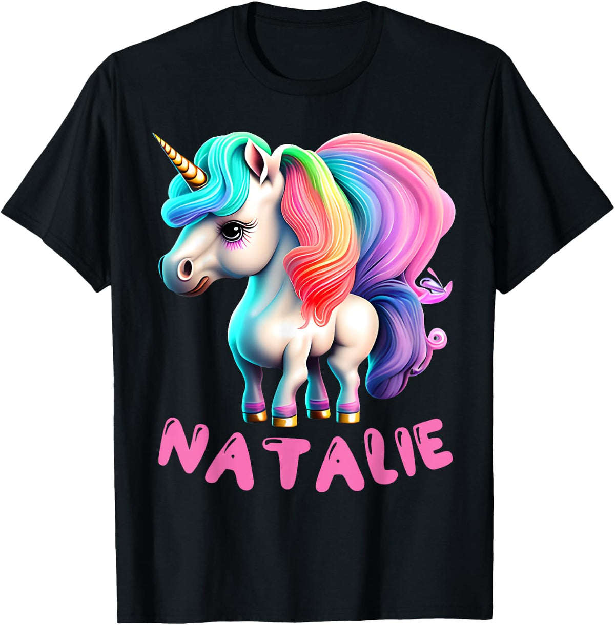 Unicorn Personalization Natalie Name Birthday For Girls Apparel | Fan Favorite