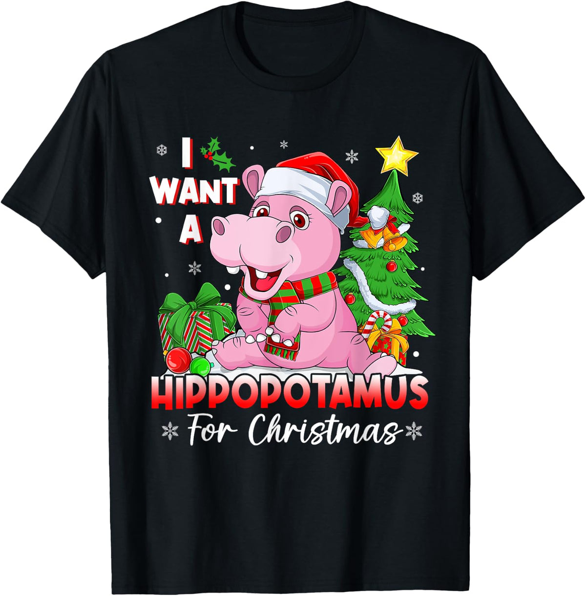 I Want A Hippopotamus For Christmas Cute Xmas Costume Girls Apparel | Best Seller