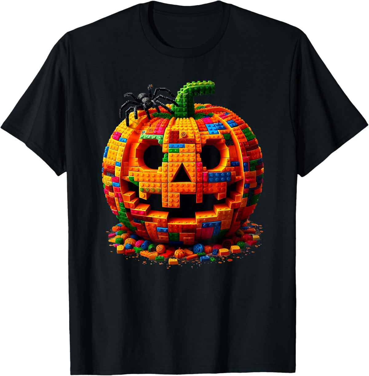 Halloween Master Builder Pumpkin Kids Building Blocks Bricks Apparel Trending 2025 Viral US Style High Search Demand