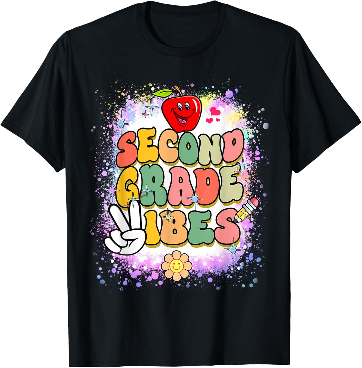 Second Grade Vibes Back To School 2nd Grade 1st Day Tie Dye Apparel | Premium Quality