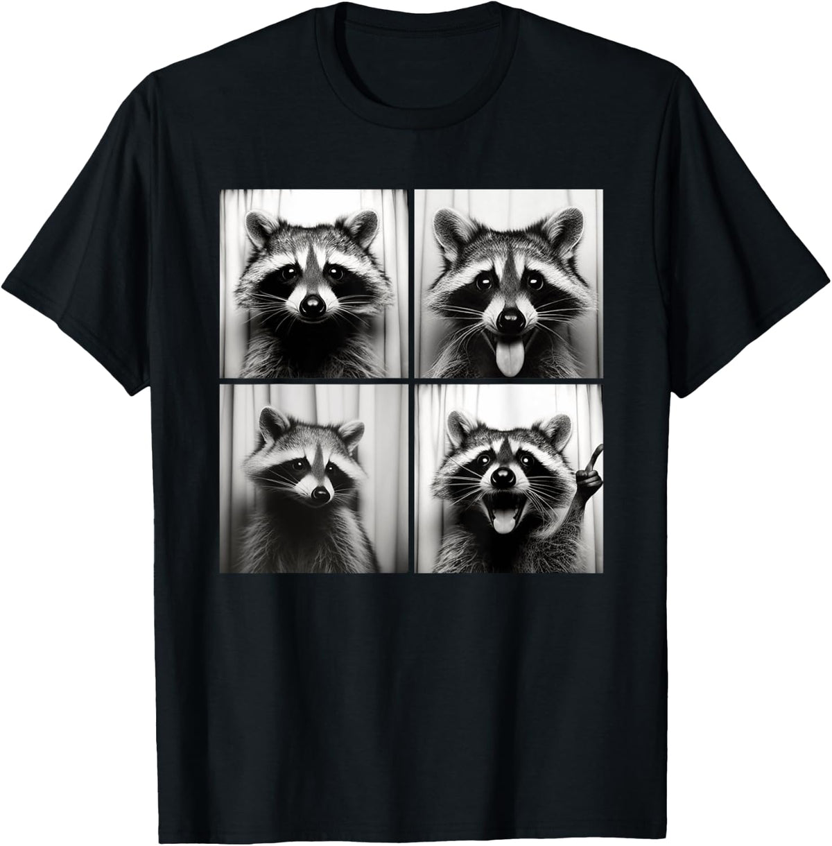 Photobooth Funny Animal RaccoonVintage Selfie Photoshoots Apparel | Trending 2025