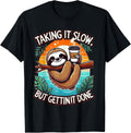 Funny Sloth Coffee Lover-Taking It Slow but Gettin u2019 It Done Apparel | Best Seller